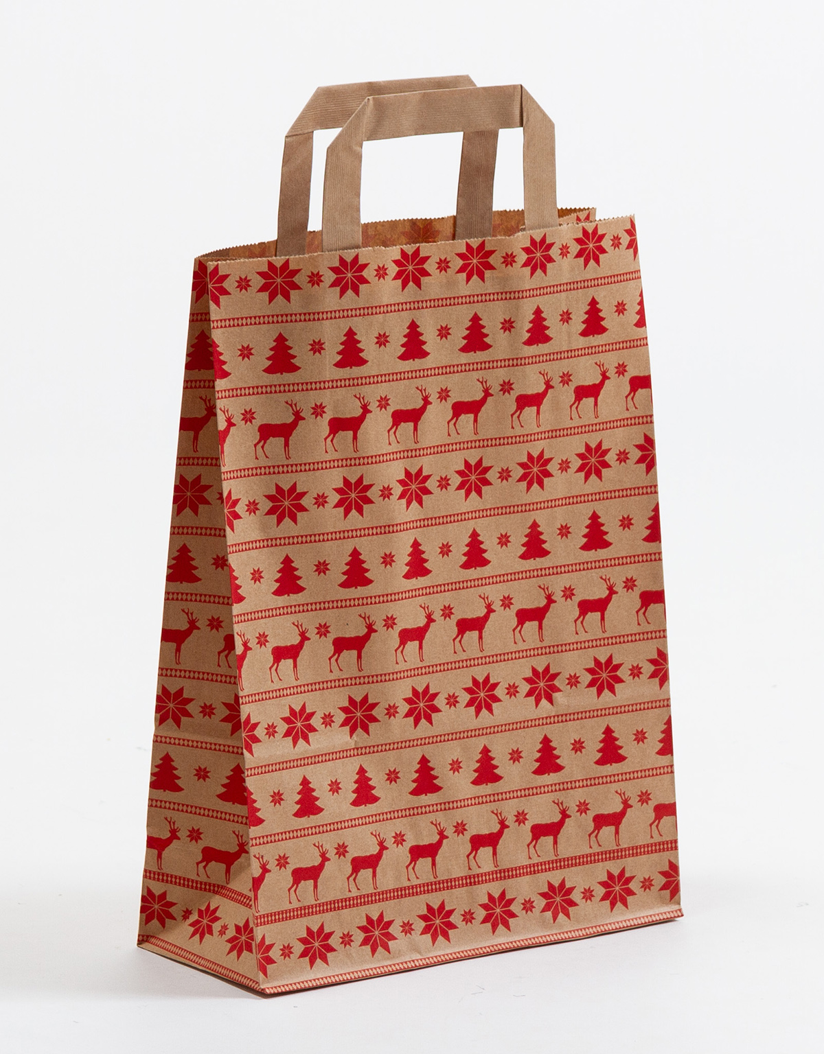 Produktbild Papiertragetaschen mit Flachhenkel - Norweger natur in der Größe 22 x 10 x 31 cm